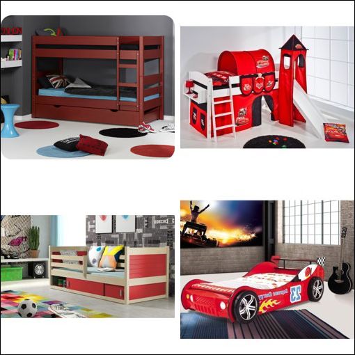 lit junior sleep car rouge