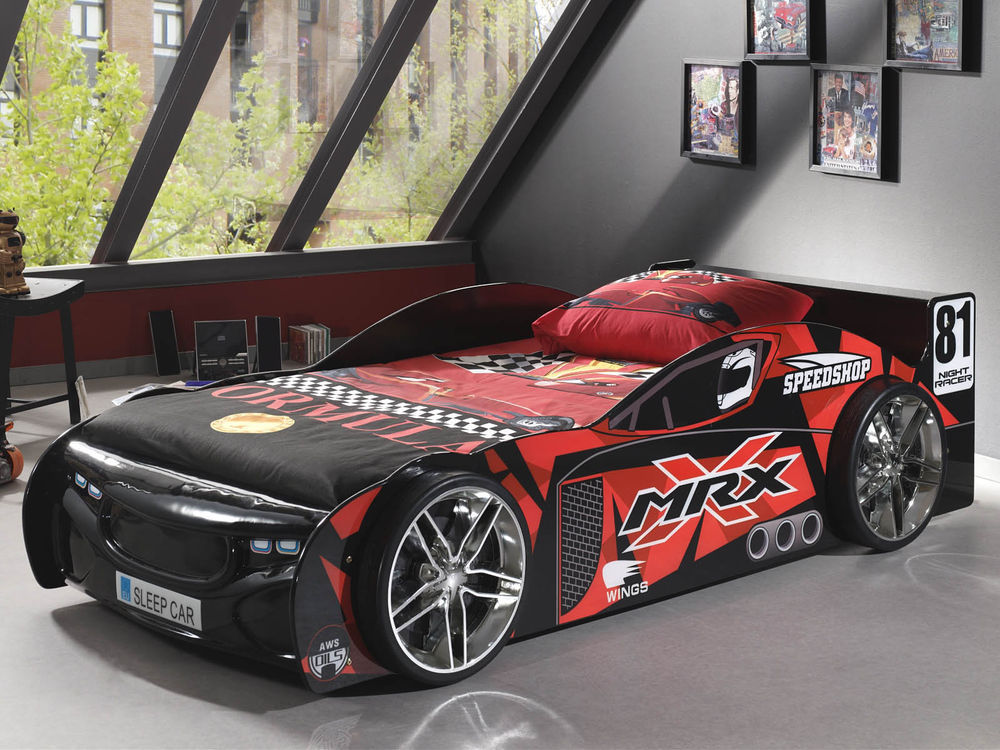 lit junior sleep car rouge