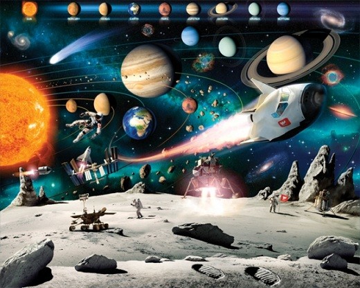 chambre deco planete