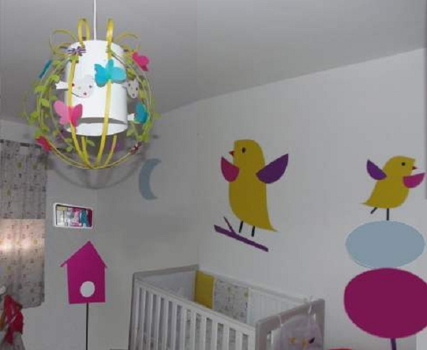 deco chambre bebe theme oiseaux