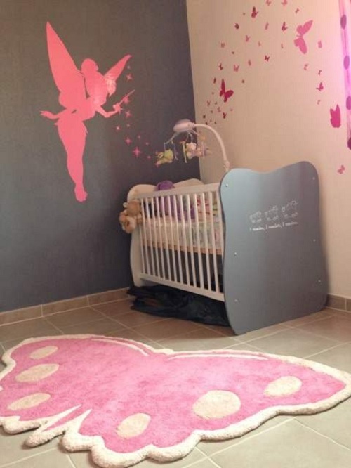 deco chambre bebe theme papillon