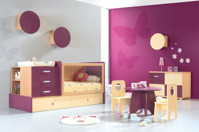 deco chambre bebe theme papillon