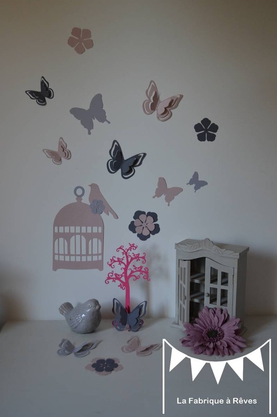 deco chambre bebe theme papillon