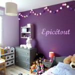 deco chambre fille mauve et gris