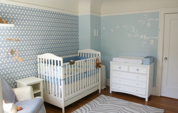 deco chambre garcon bleu gris