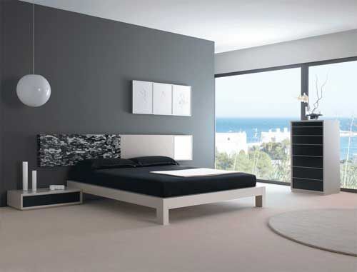 deco chambre noire et blanc