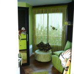 deco chambre vert et marron
