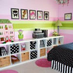 decoration chambre fille rose et vert