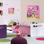 decoration chambre fille rose et vert