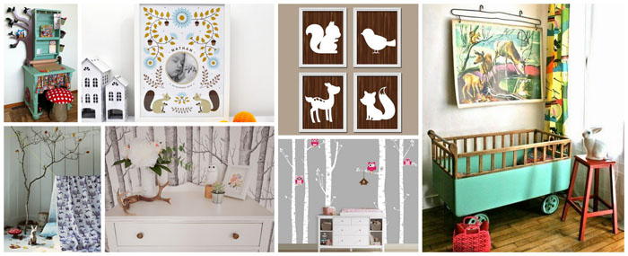 decoration chambre foret enchantee
