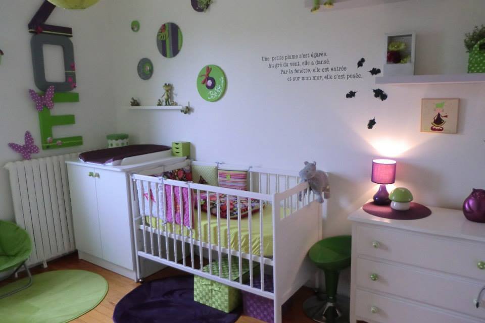 idee deco chambre bebe prune