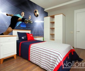 chambre decoration soccer