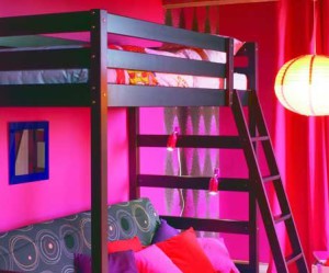 deco chambre ado rose et noir