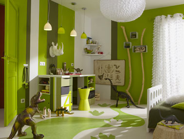 deco chambre ado vert anis