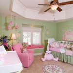 deco chambre fille vert et rose