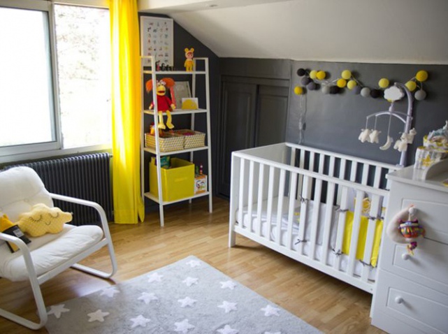 deco chambre garcon gris