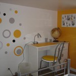 deco chambre orange et gris