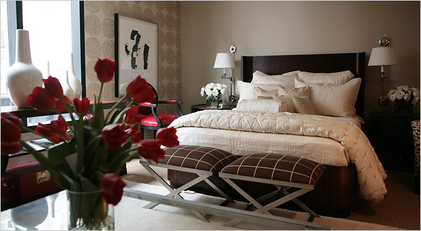 deco chambre taupe et lin