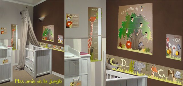 deco jungle pour chambre bebe
