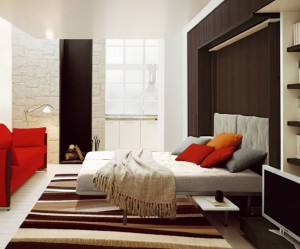 decoration avec lit escamotable