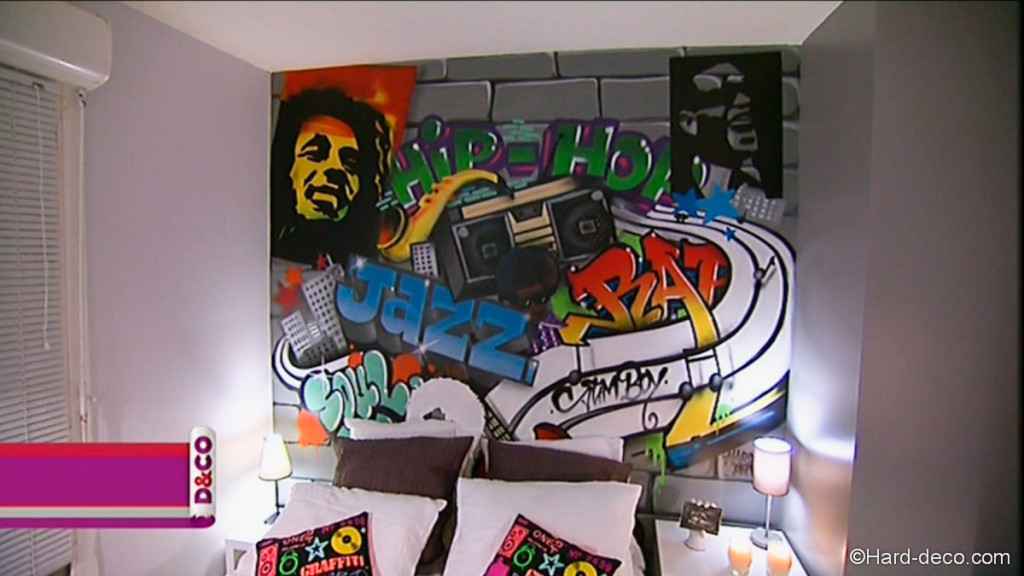 decoration chambre ado graffiti