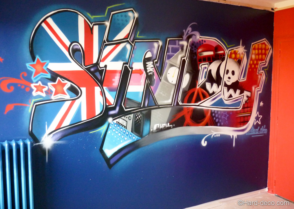 decoration chambre ado graffiti