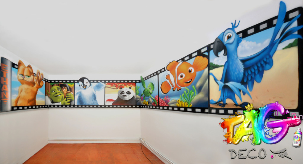 decoration chambre ado graffiti