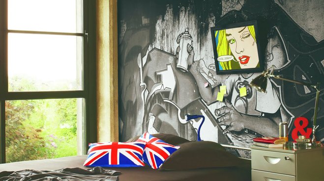 decoration chambre ado graffiti