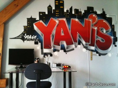 decoration chambre ado graffiti