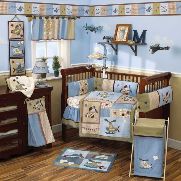 decoration chambre bebe avion