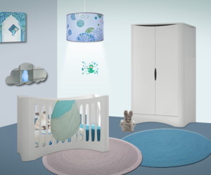 decoration chambre bebe theme nuage