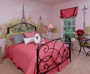 decoration chambre fille theme paris