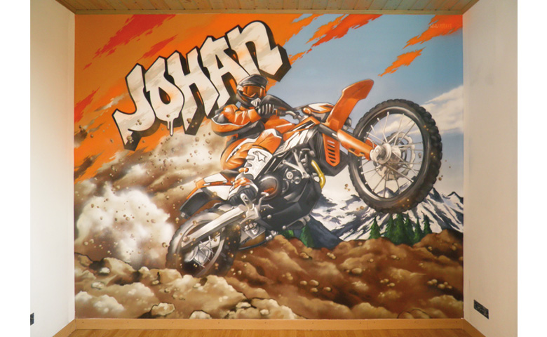 decoration chambre garcon moto