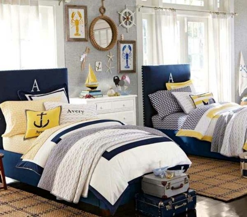 decoration chambre marin