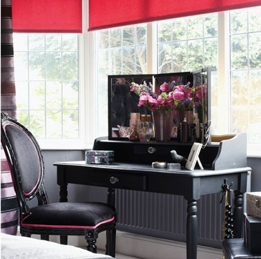 decoration chambre noir et rose