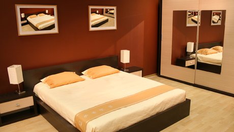 decoration chambre orange marron