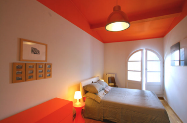 decoration chambre orange marron