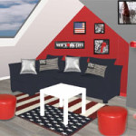 decoration chambre theme usa