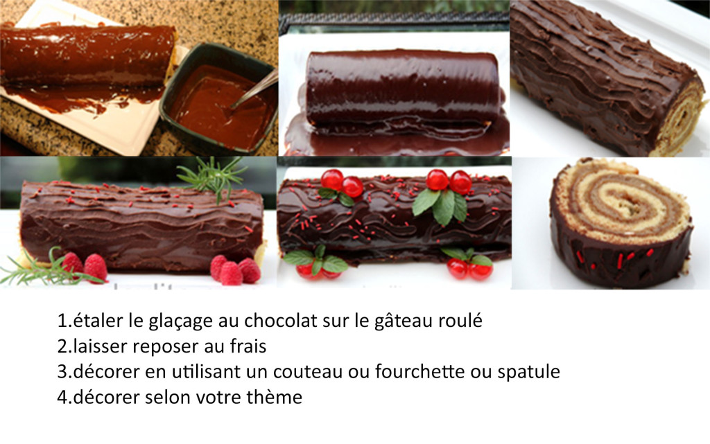 faire decoration pour buche de noel