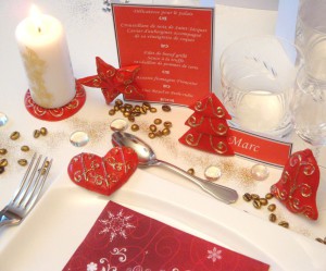 faire une decoration de table pour noel