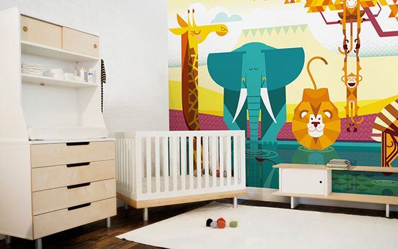idee deco chambre bebe savane