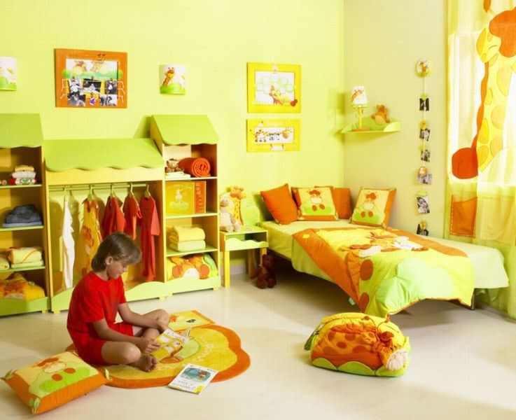 idee deco chambre bebe savane