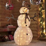 lit snowman decoration