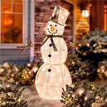 lit snowman decoration