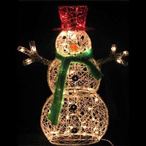 lit snowman decoration