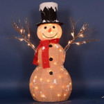 lit snowman decoration