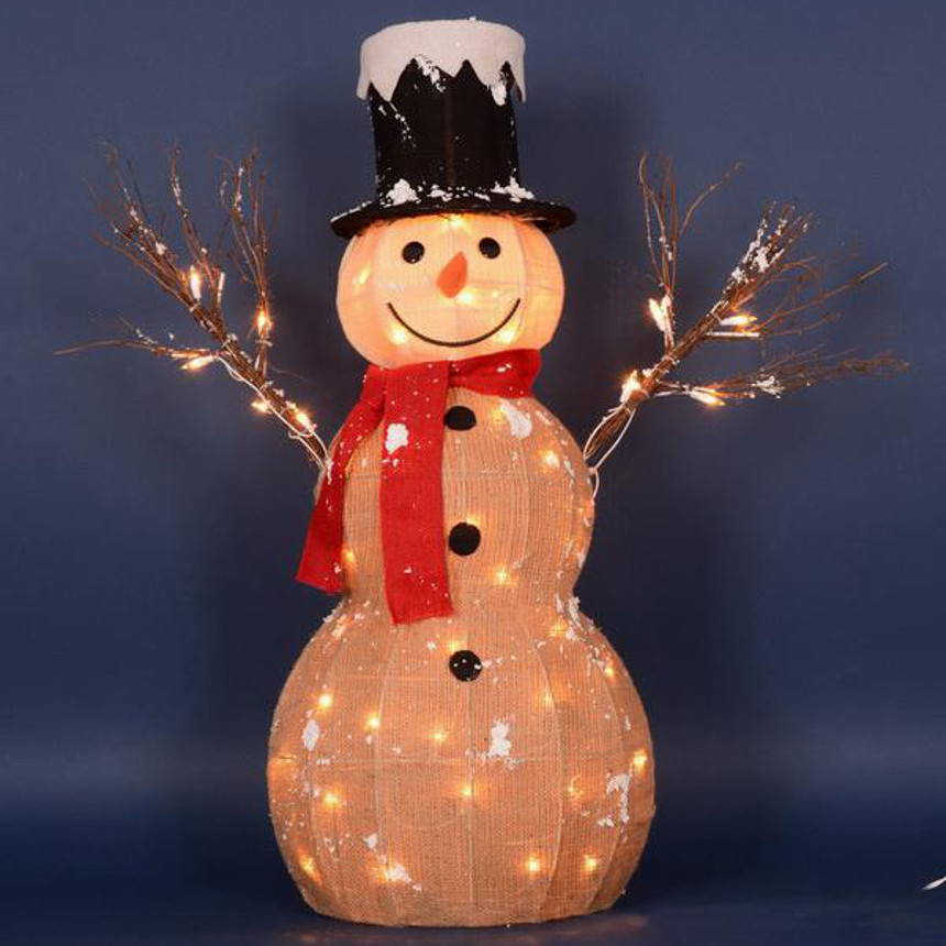 lit snowman decoration