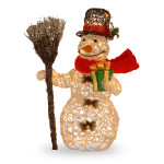 lit snowman decoration
