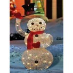 lit snowman decoration