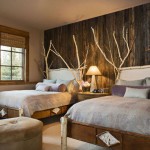 chambre deco bois